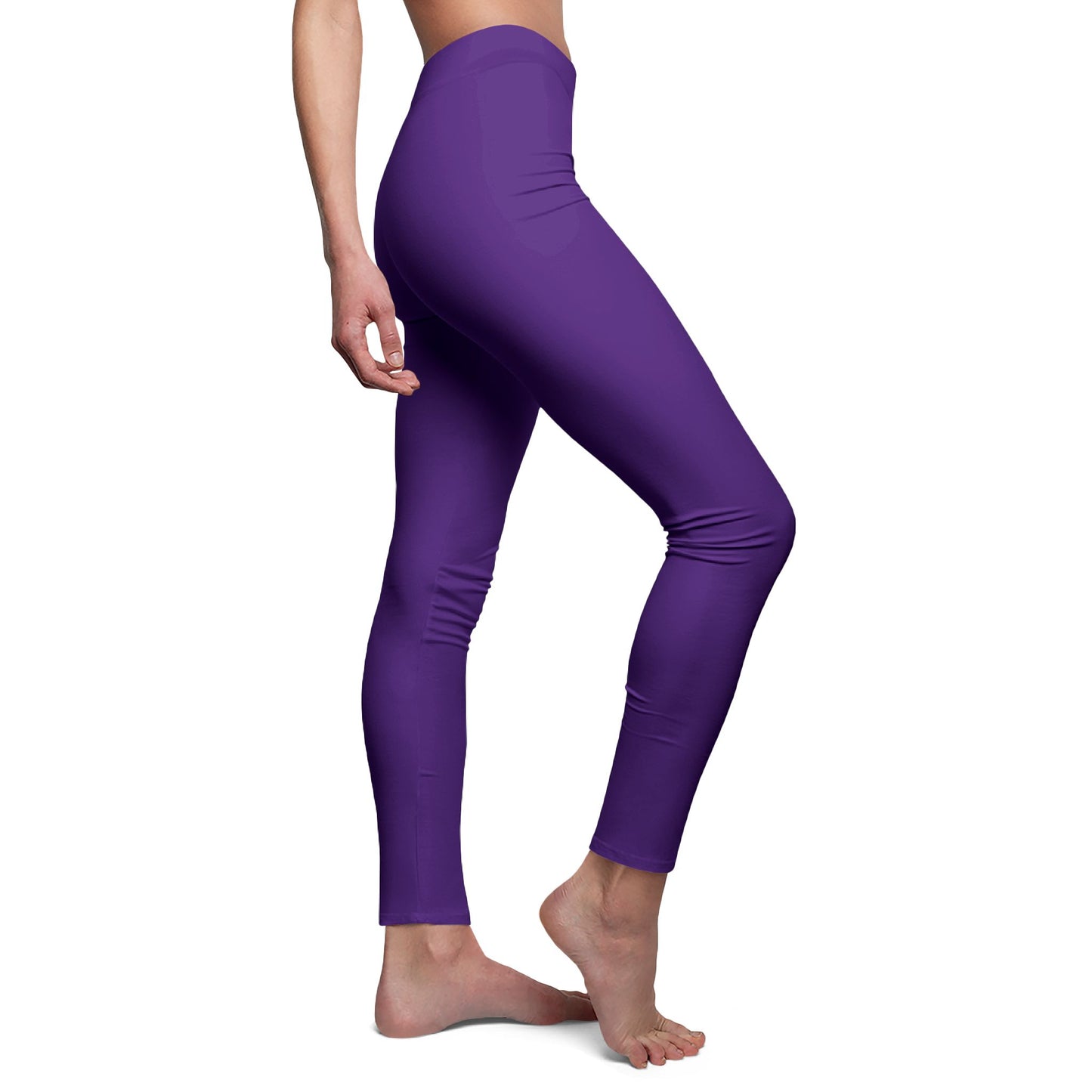 EINFARBIG LILA VIOLETT • Damen-Leggings mit Print Aufdruck • Beste Leggings für Sport & Alltag