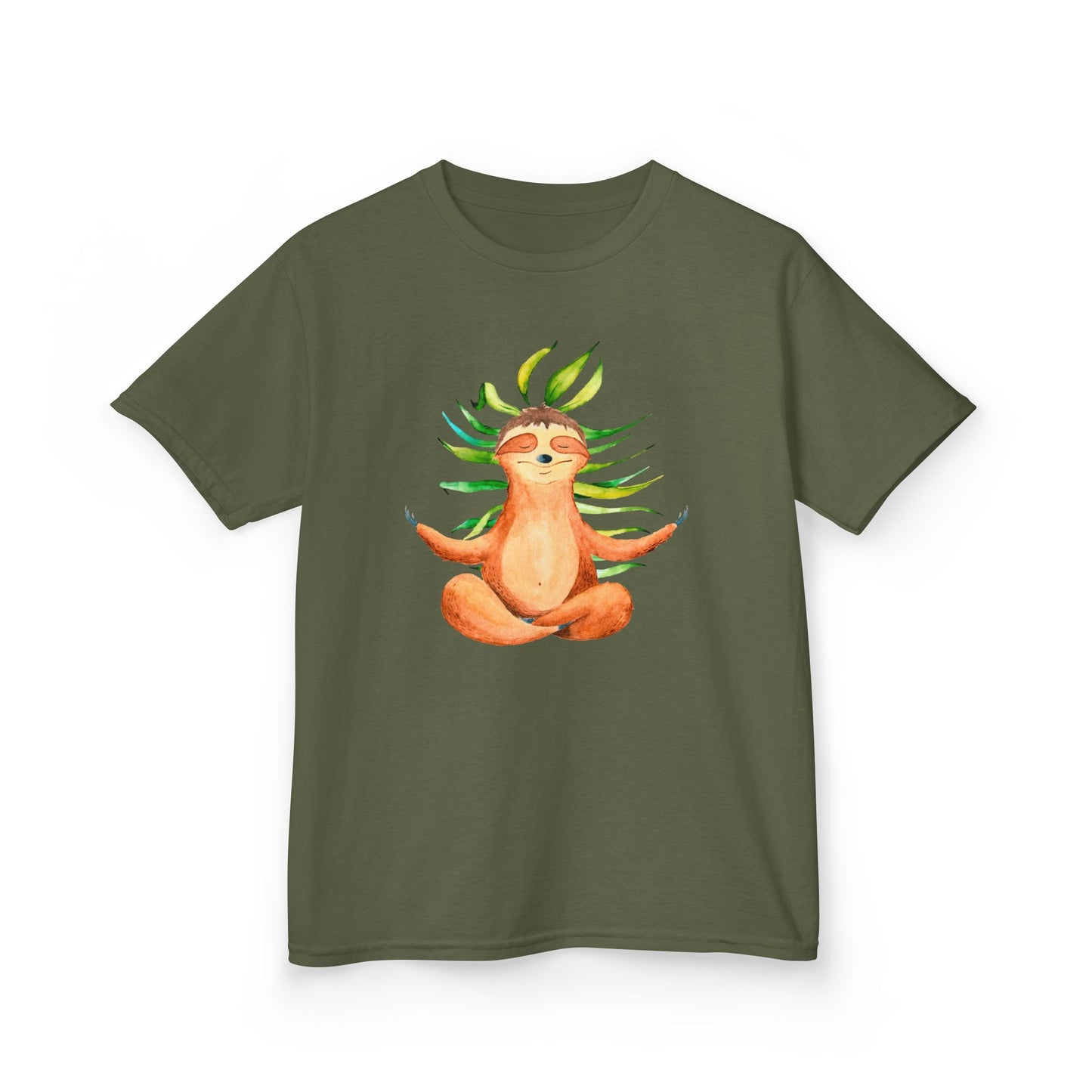 FAULTIER SLOT NIEDLICH SÜß MEDITATION YOGA • Kinder Oversize T-Shirt für Mädchen & Jungen (7–16 Jahre) • BIO Baumwolle 🌿