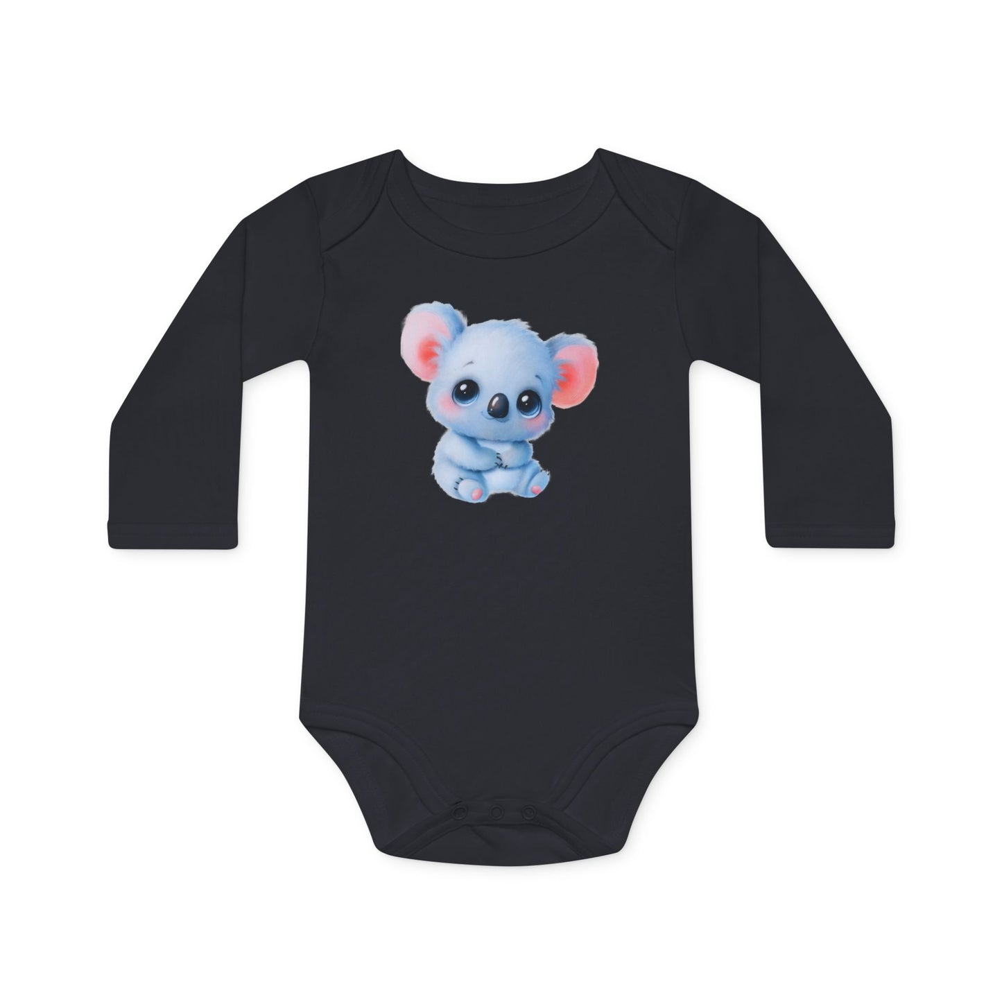 KOALA BÄR NIEDLICH SÜßE COMIC ZEICHNUNG • Baby Body Langarm • Mädchen & Jungen • BIO Baumwolle 🌿