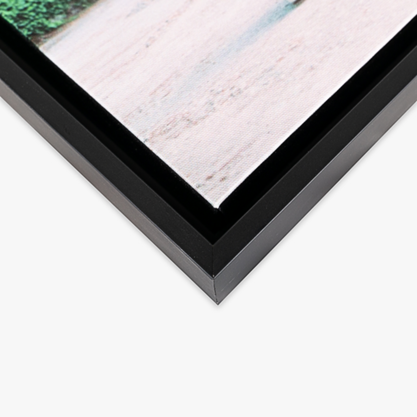 Wald Aquarell Zeichnung • Naturmotiv Gerahmte Leinwand  Schwarz Weiss er Holzrahmen • Framed (Multi-color)