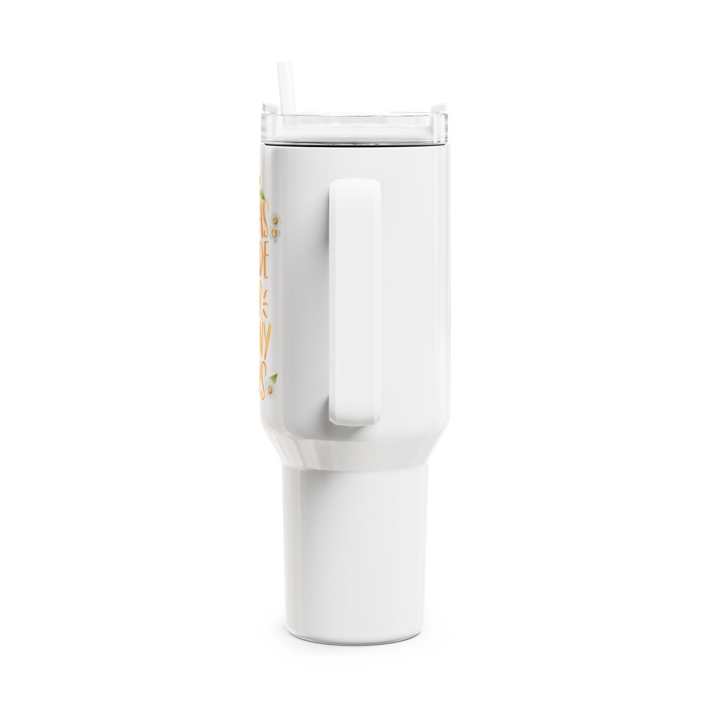 I WAS MADE FOR SUNNY DAYS - NATURLIEBHABER GÄRTNER SONNENANBETER • Tumbler mit Henkel & Strohhalm • XXL Reisebecher 1,2L - YOGA SANTA