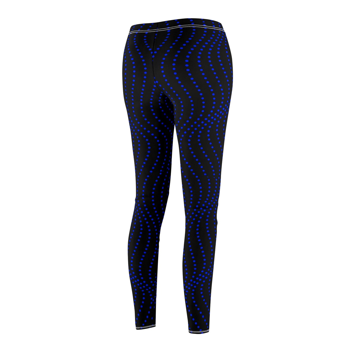 BLAUE PUNKTE AUF SCHWARZER LEGGINGS • Beste Leggins für Sport & Freizeit