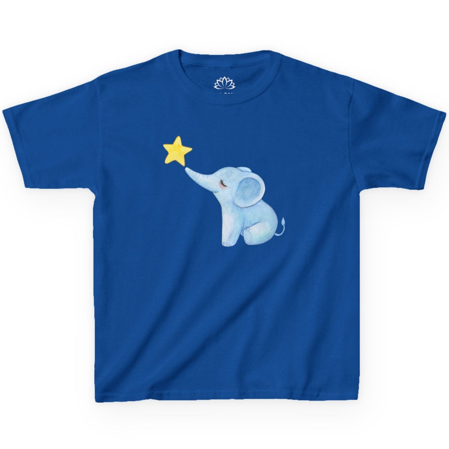 ELEFANT STERN SÜß NIEDLICH COMIC ZEICHNUNG • Pijama Schlafoberteil Oversize Kinder T-Shirt Mädchen Jungen • BIO Baumwolle 🌿