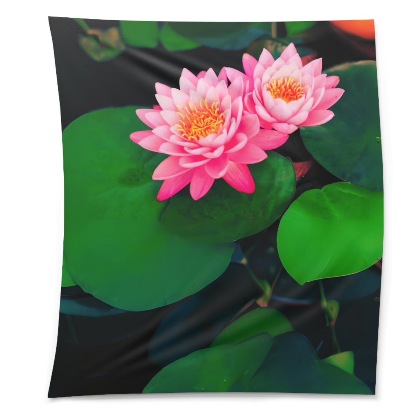 LOTUSBLUMEN WANDKUNST • Wandtuch • Wandttepich • Wanddekor in v. Größen bis XXL