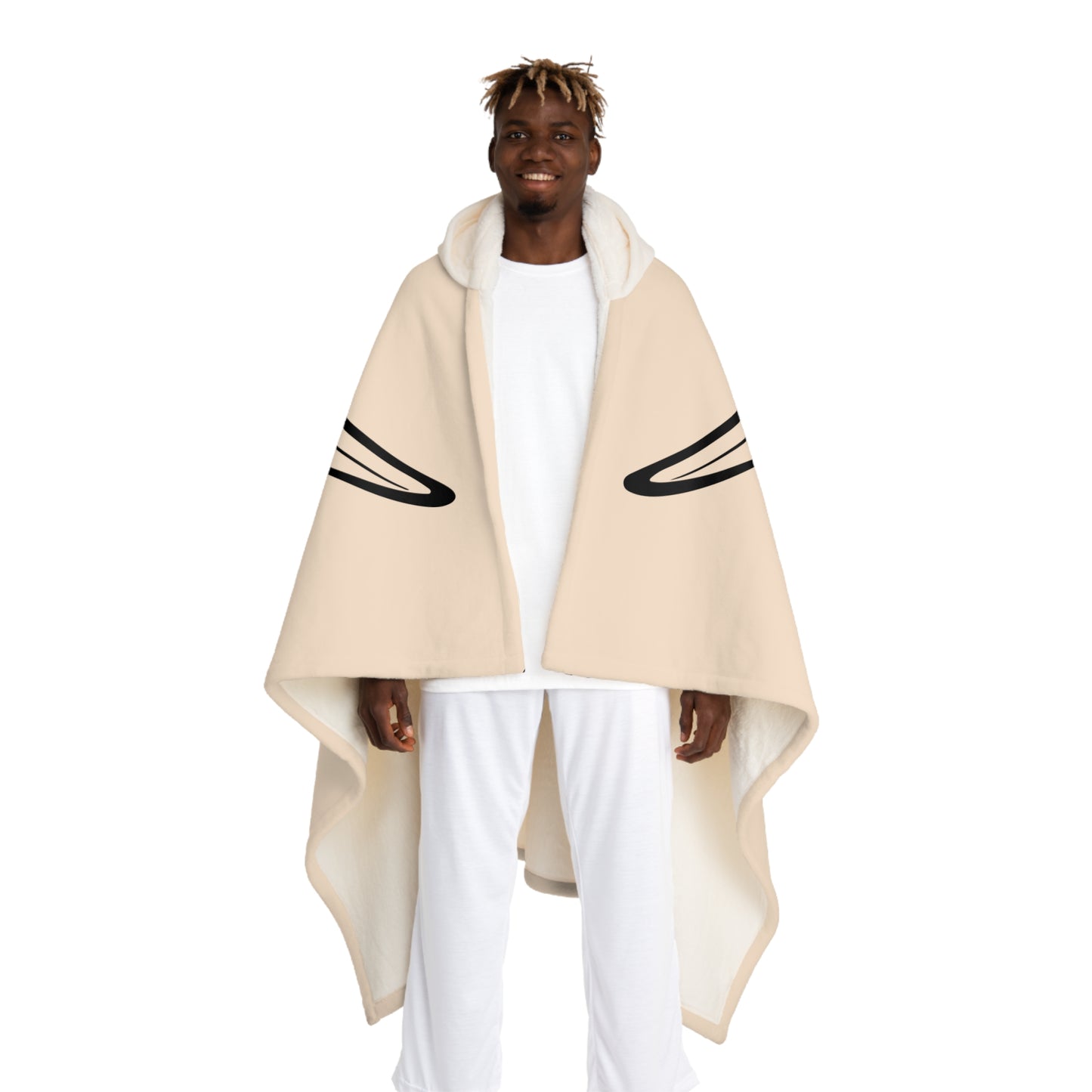 Flügel SchutzengelENGELSFLÜGEL FEDERFLÜGEL • Kapuzen Kuscheldecke Beige CremeWeiß • Wohndecke Sherpa 130cm x 180cm