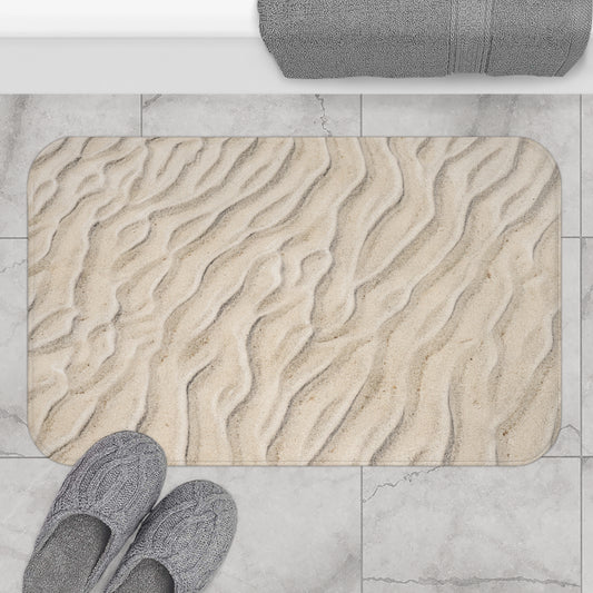 SANDSTRAND WELLEN MEER Optische Illusion • Badvorleger / Fussmatte / Badteppich EXTRA Weich • 43 x 61 cm & 53 x 86 cm