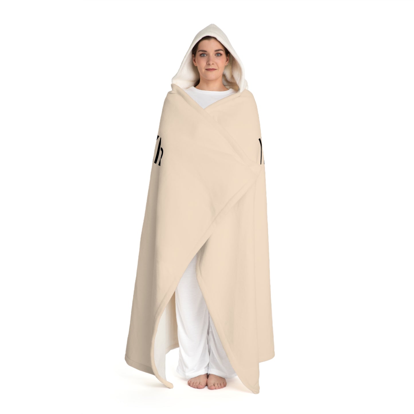 I AM ONLY TALKING TO MY CAT TODAY - KATZENLIEBHABER • Kapuzen Kuscheldecke Beige Creme • Wohndecke Sherpa 130cm x 180cm