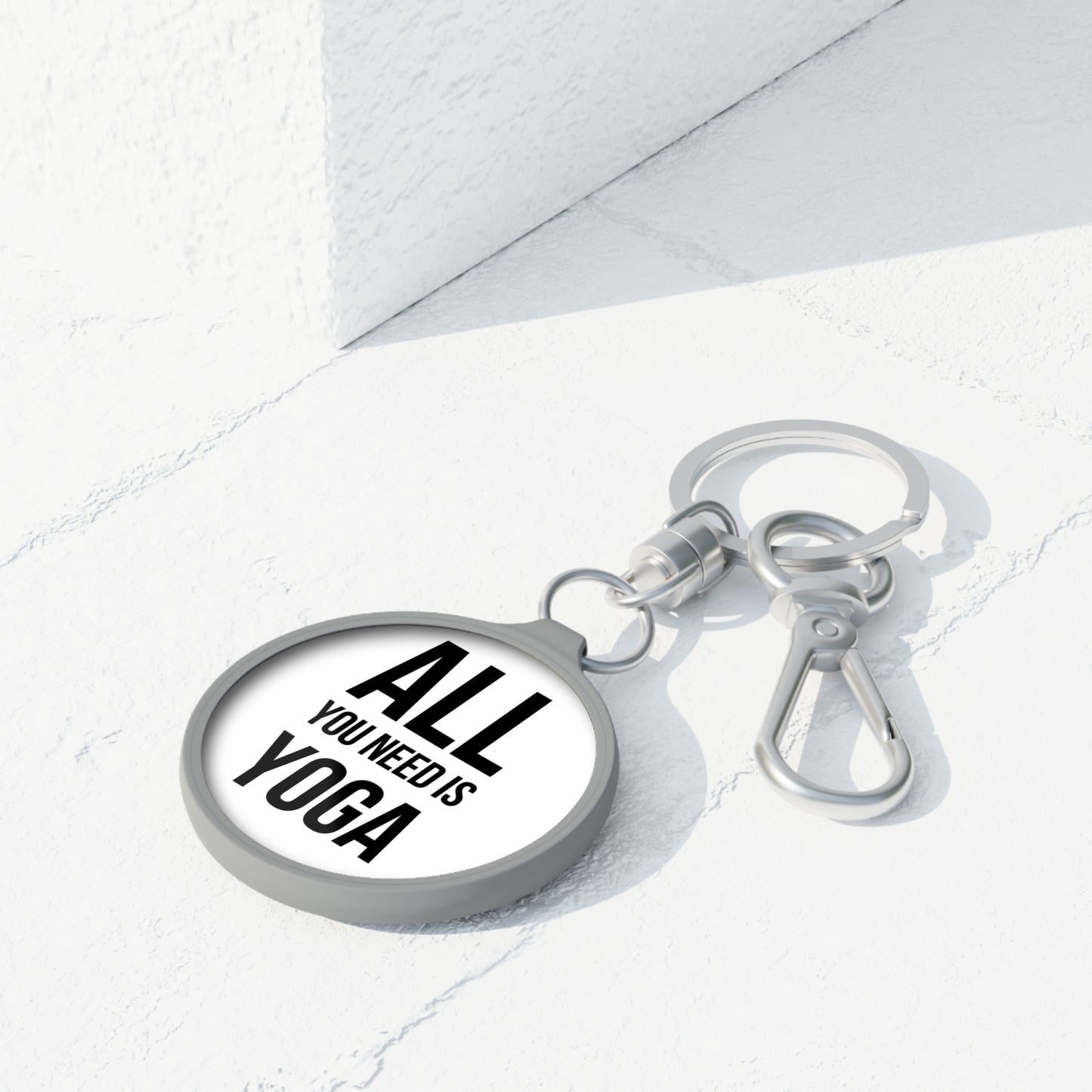 ALL YOU NEED IS YOGA - Hobby Liebhaber • Edler Luxus Schlüsselanhänger mit Karabiner für Frauen & Männer