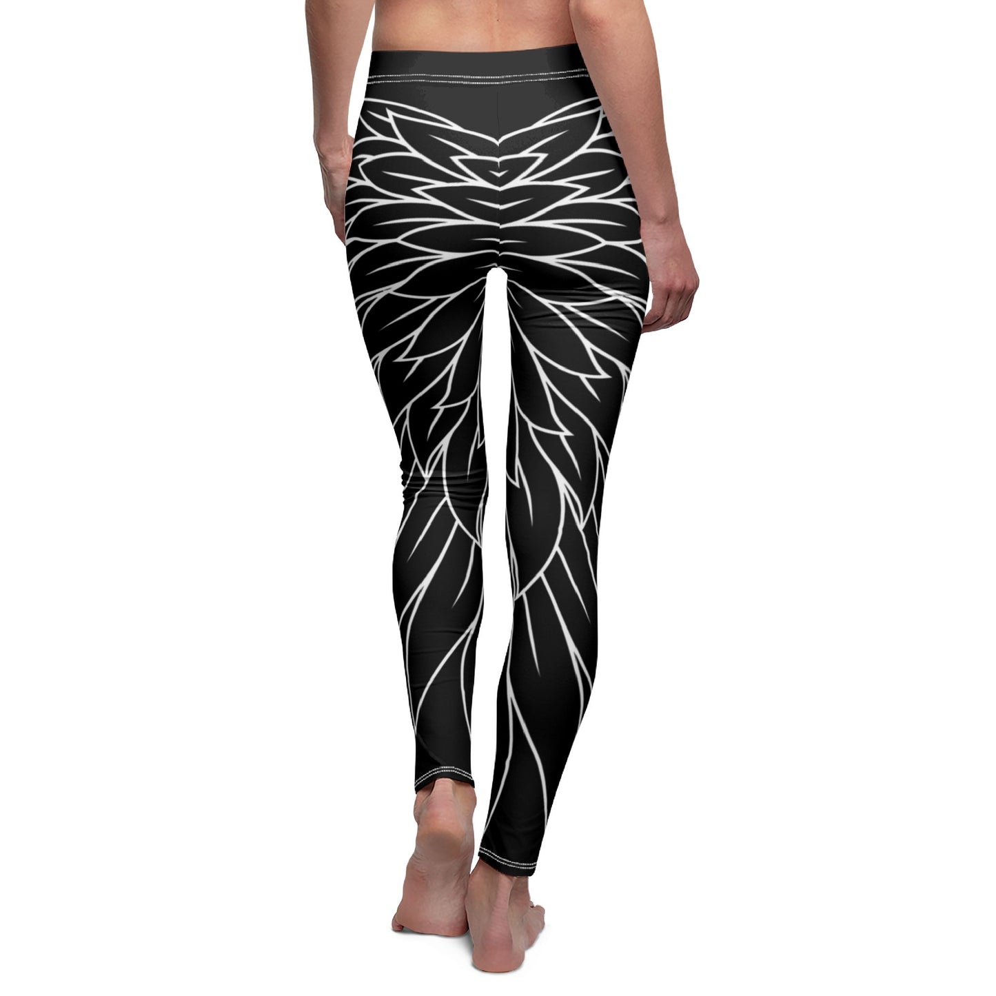 ENGELSFLÜGEL SCHUTZENGEL VOGELFLÜGEL • Beste Schwarze Extravagante Leggings für Sport & Alltag