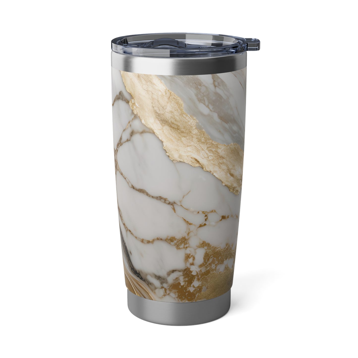 WEIßER MARMOR GOLDENE ADERN LUXUS • Thermo-Reisebecher XL • 590 ml • Tumbler Vagabond