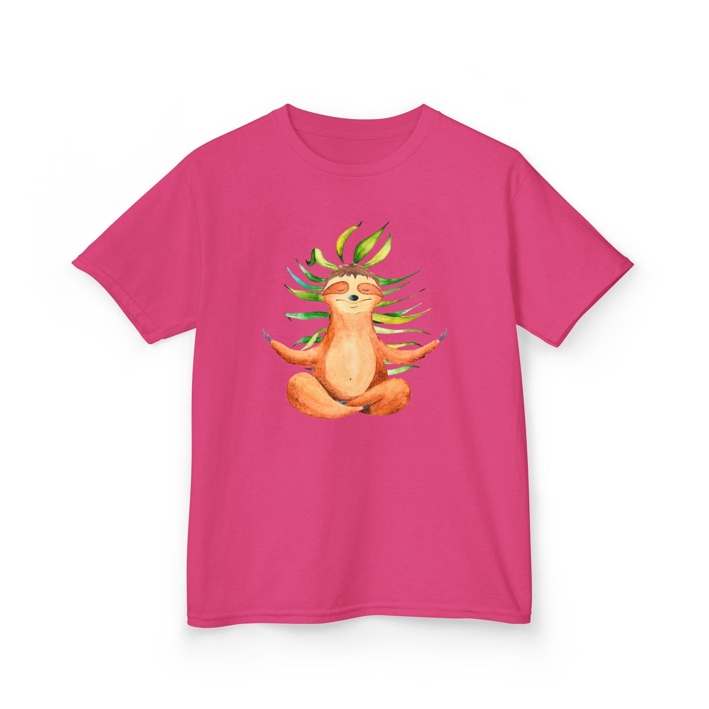 FAULTIER SLOT NIEDLICH SÜß MEDITATION YOGA • Kinder Oversize T-Shirt für Mädchen & Jungen (7–16 Jahre) • BIO Baumwolle 🌿