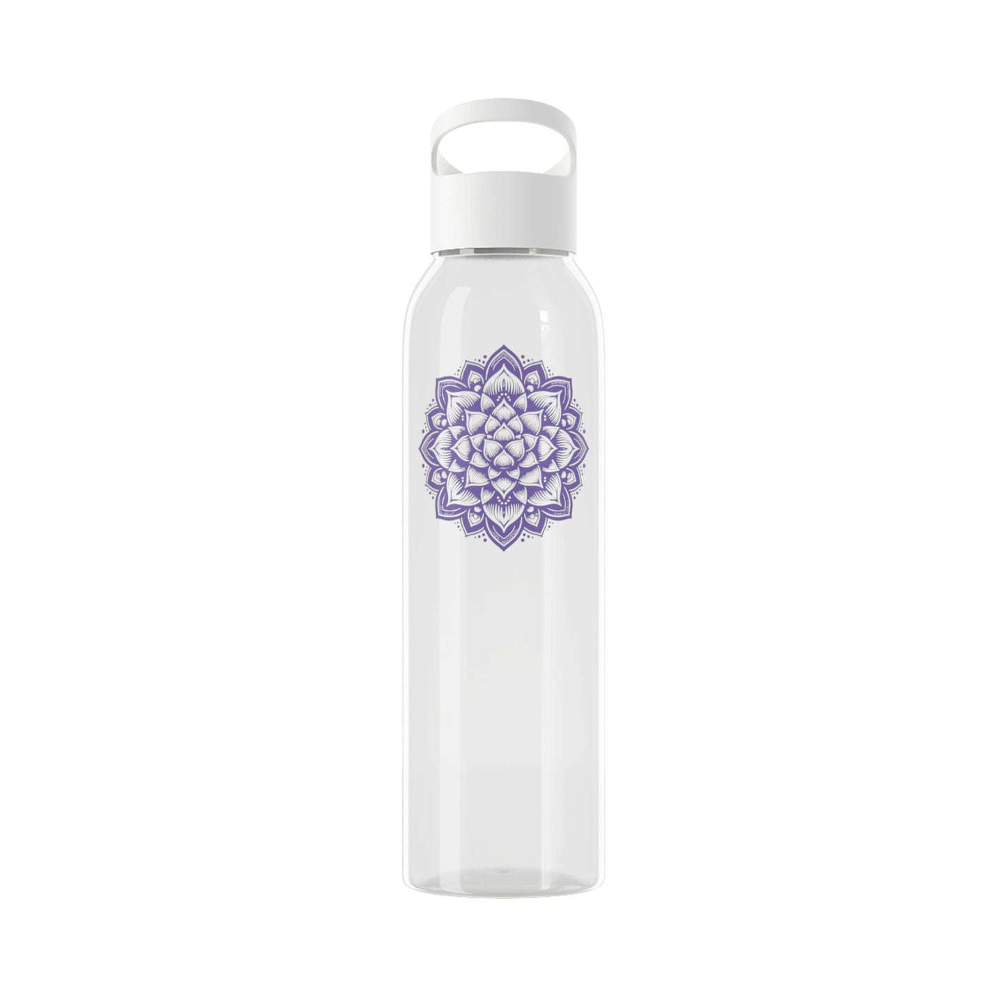MANDALA BLUME FLORAL LILA VIOLET • Wasserflasche Sky 650 ml