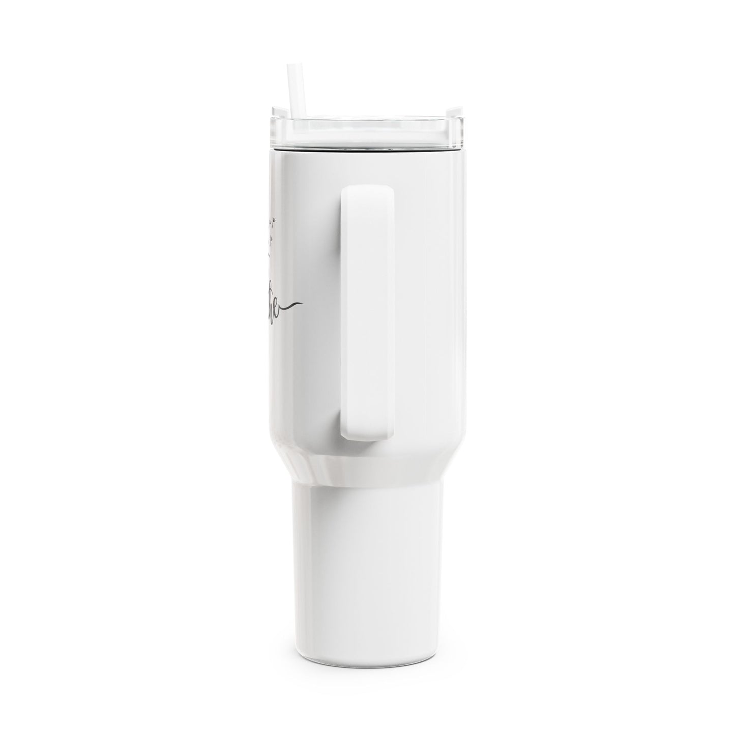 JUST BREAHTE - PUSTEBLUME • Tumbler mit Henkel & Strohhalm • XXL Reisebecher 1,2L - YOGA SANTA