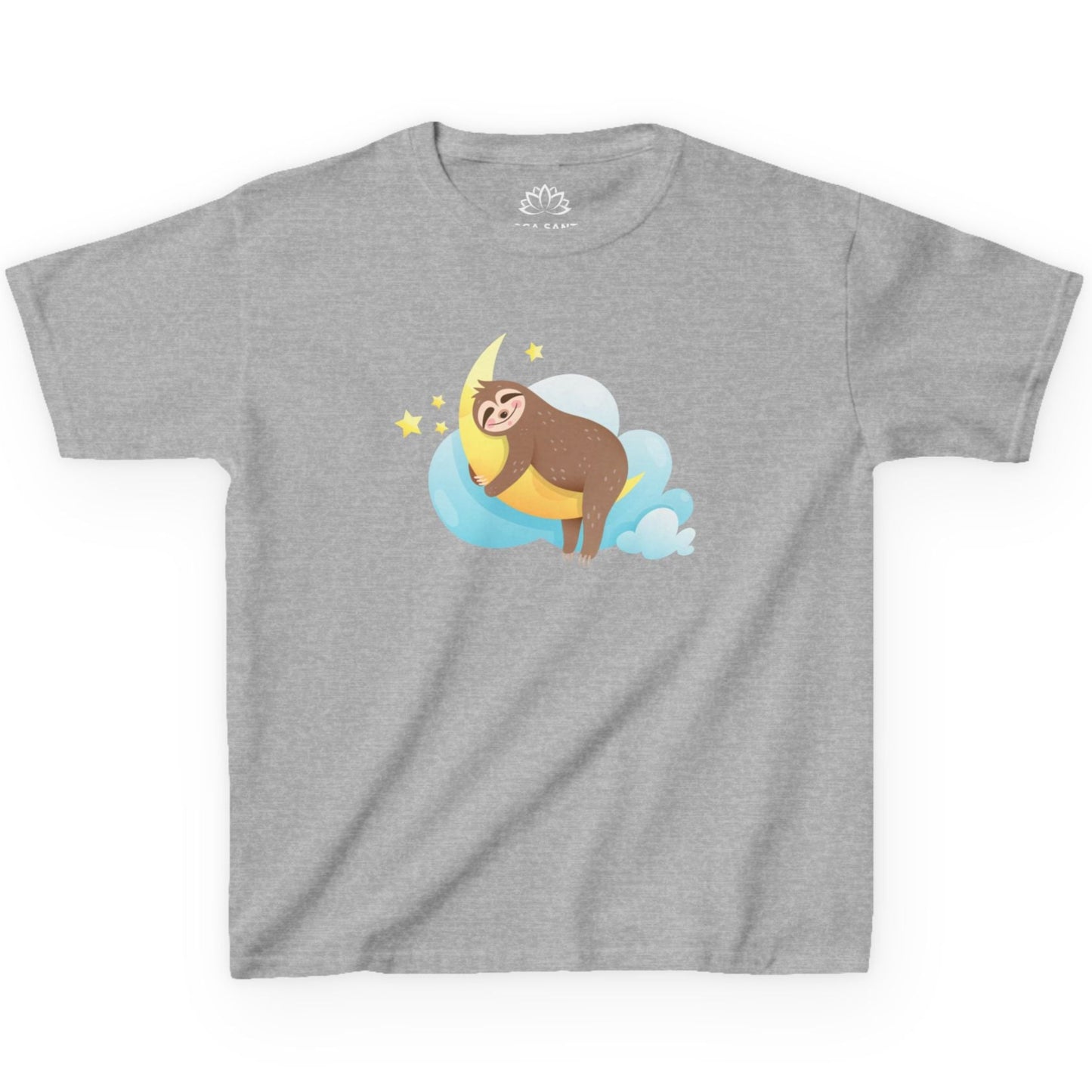 FAULTIER MOND STERNE WOLKE NIEDLICH SÜßE COMIC ZEICHNUNG • Pijama Schlafoberteil Oversize Kinder T-Shirt Mädchen Jungen • BIO Baumwolle 🌿