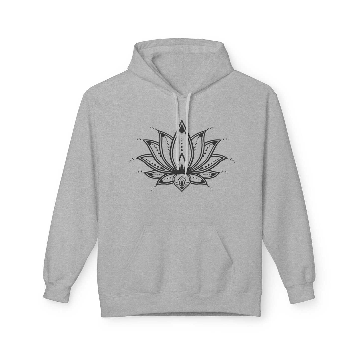 LOTUSBLUMEN ZEICHNUNG • Blumenmotiv Yoga Fitness Hoodie für Damen & Herren Kuschelpullover • Baumwolle 🌿