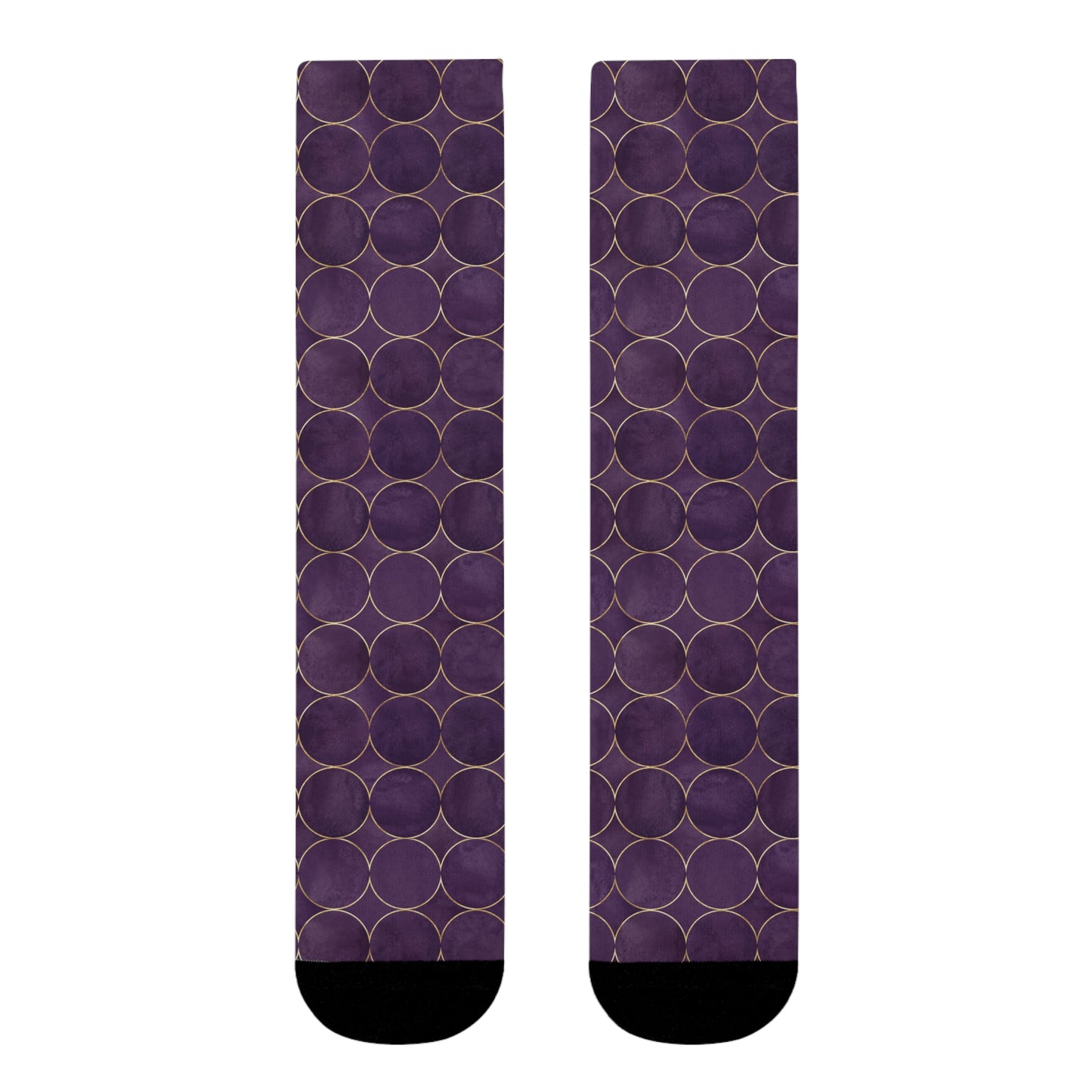 ELEGANTE SOCKEN LILA VIOLET MIT KREISMUSTER • HAPPY SOCKS Crew Socken mit Motiv