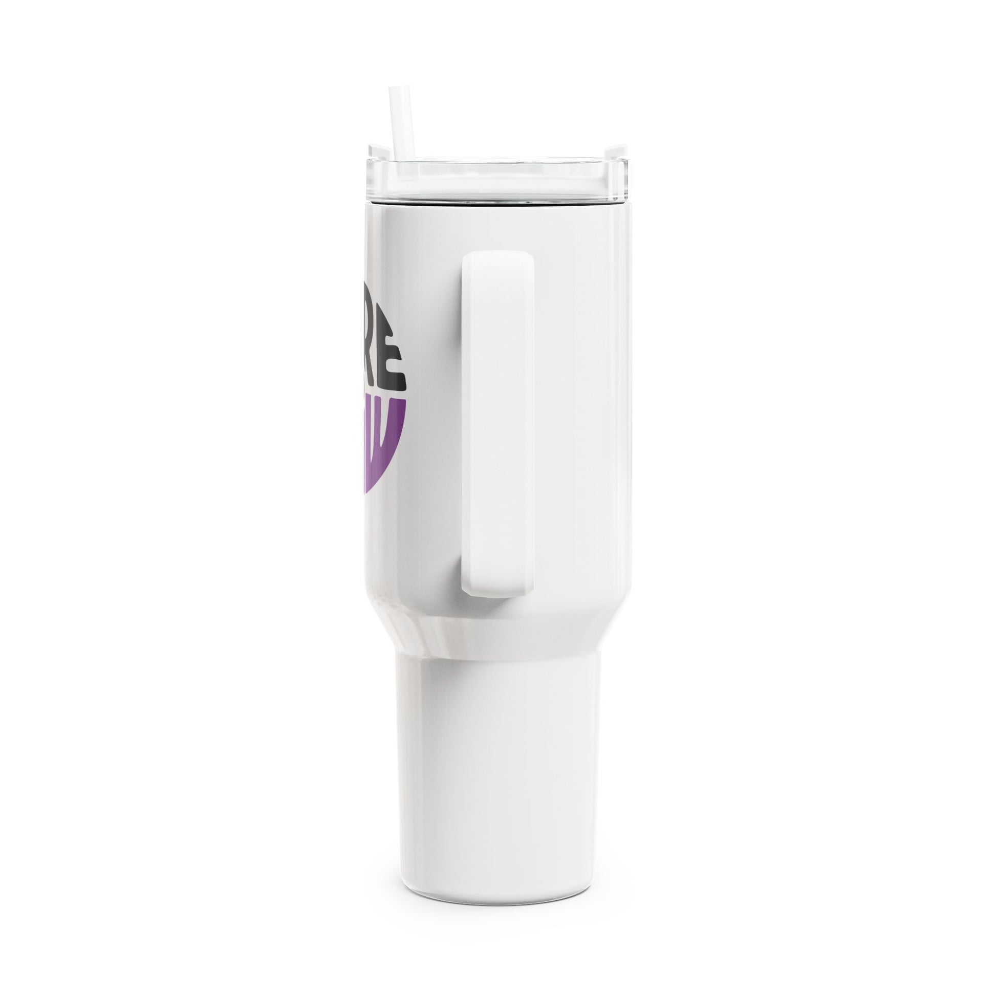 HERE AND NOW - ACHTSAMKEITS SPRUCH YOGAKATZEN BUDDHA FIGUR MEDITATION TIERYOGA • Tumbler mit Henkel & Strohhalm • XXL Reisebecher 1,2L - YOGA SANTA