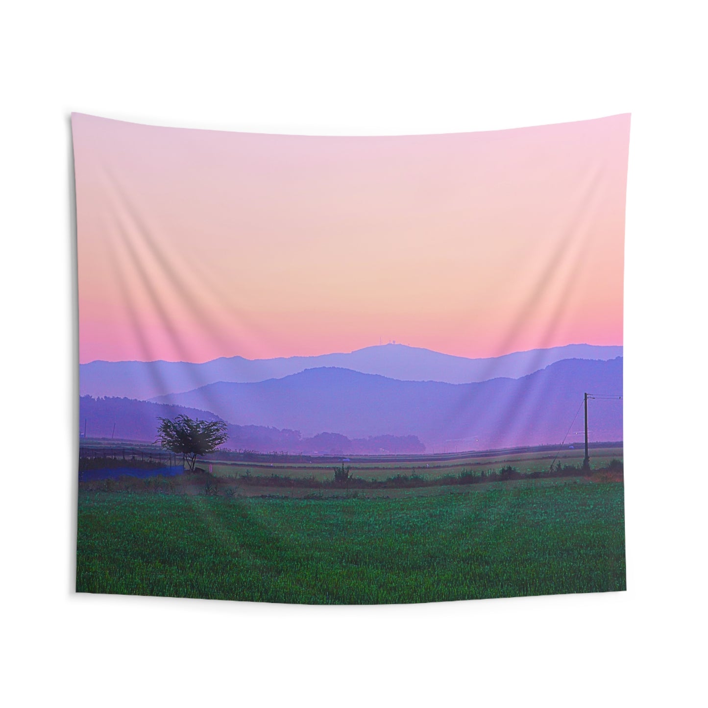 BERGE SONNENUNTERGANG • Urlaubsmotiv • Wandtuch • Wandttepich • Wanddekor in v. Größen bis XXL