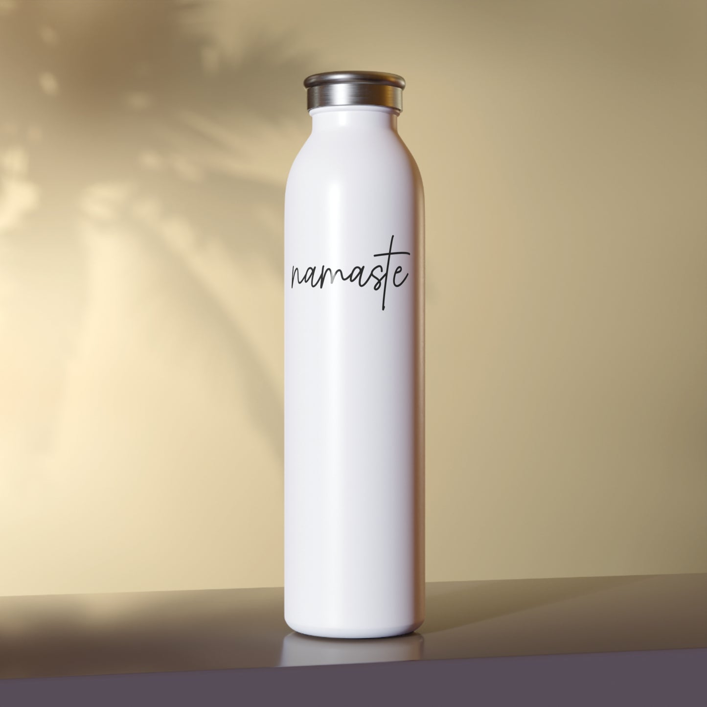 NAMASTE YOGA SPRUCH • BUDDHISTISCH HINDUISTISCH • Edelstahl Thermosflasche SLIM • 600 ml