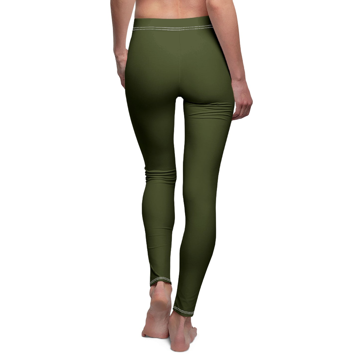 EINFARBIG OLIVEGRÜN • Naturfarbene Damen-Leggings • Beste Leggings für Sport & Alltag