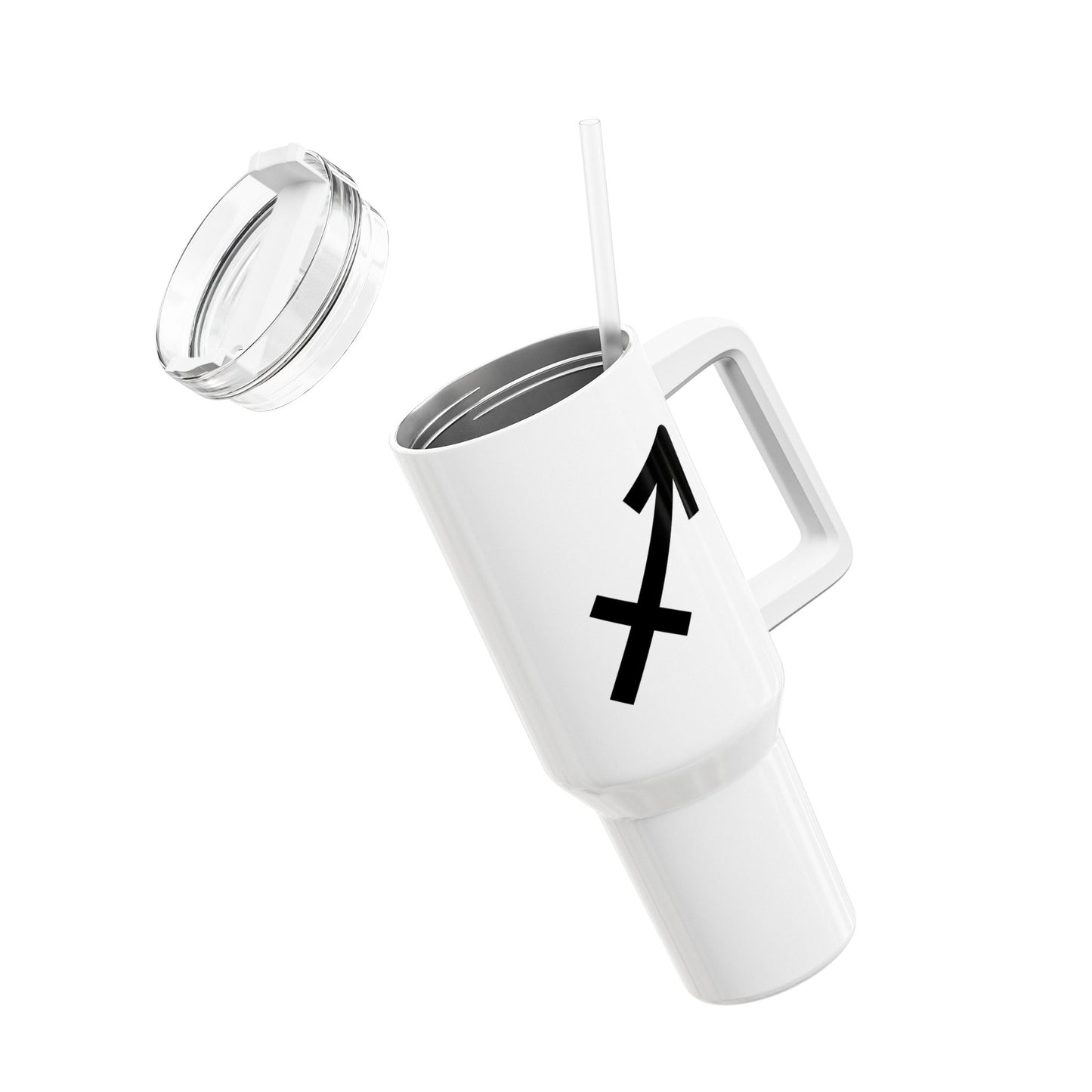 STEINBOCK SAGITTARIUS Symbol Sternzeichen Tierkreiszeichen • Tumbler mit Henkel & Strohhalm • XXL Reisebecher 1,2L - YOGA SANTA