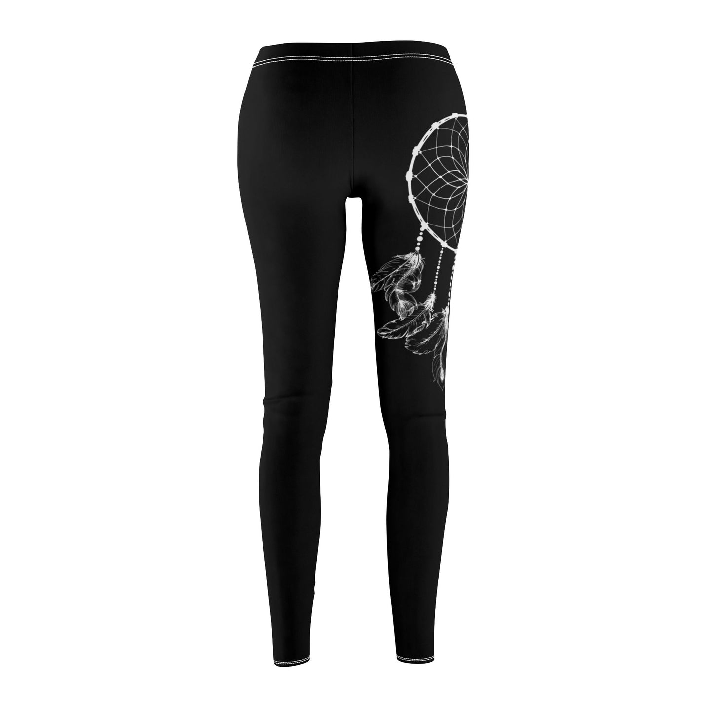 TRAUMFÄNGER INDIANER VOGELFEDERN • Boho Style Hippie Hose • Damen Leggins Schwarz • Beste Leggings für Sport & Freizeit