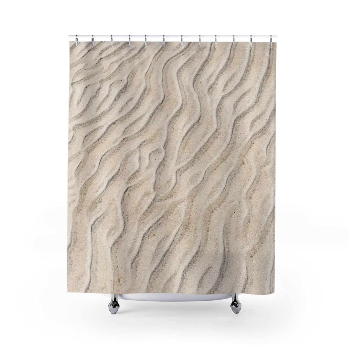 STRAND WELLEN EBBE Urlaubsmotiv • Urlaubsmotiv • Hochwertiger, Schöner Duschvorhang 180x200 cm