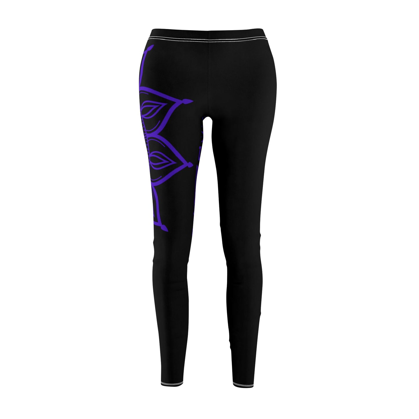 MANDALABLUME LILA ÄSTHETISCH AUßERGEWÖHNLICH SCHÖN • Damen Leggins Schwarz • Beste Leggings für Sport & Freizeit