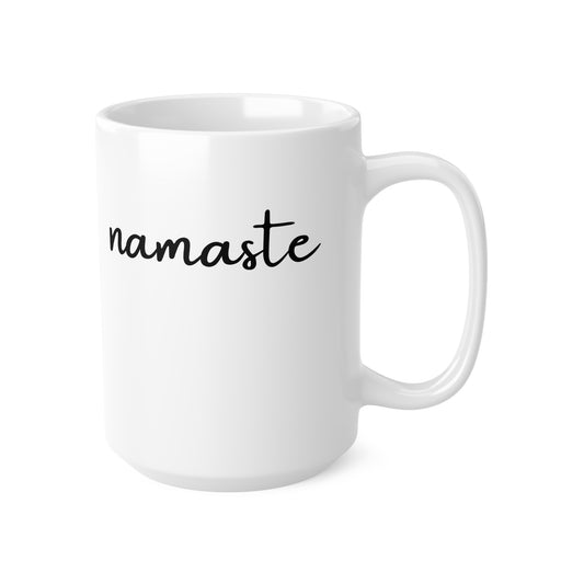 NAMASTE YOGA SPRUCH • 440ml XXL Kaffeebecher - YOGA SANTA