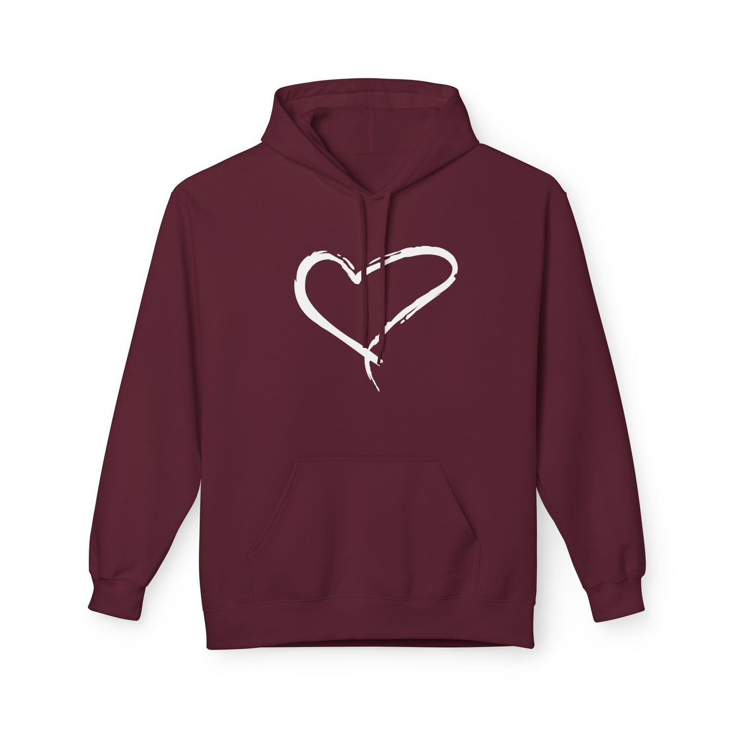 HERZ HERZCHEN BILD LIEBESBEWEIS LIEBESBOTSCHAFT ZEICHNUNG • Kuschelweicher Hoodie für Damen & Herren • Baumwolle 🌿