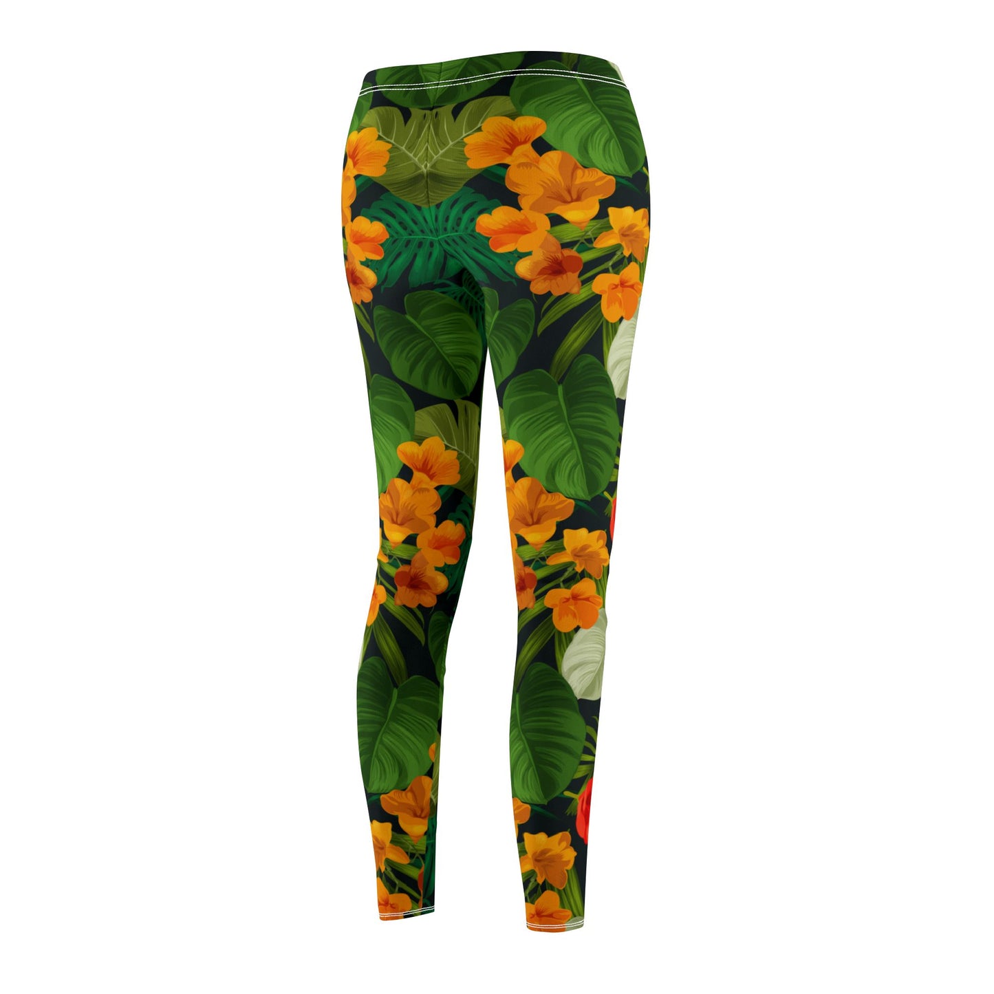 BLUMENPRINT HAWAII BLUMENMUSTER DSCHUNGEL EXOTISCHE PFLANZEN • Bunte Damen Leggins Dschungelmuster • Beste Leggings für Sport & Freizeit