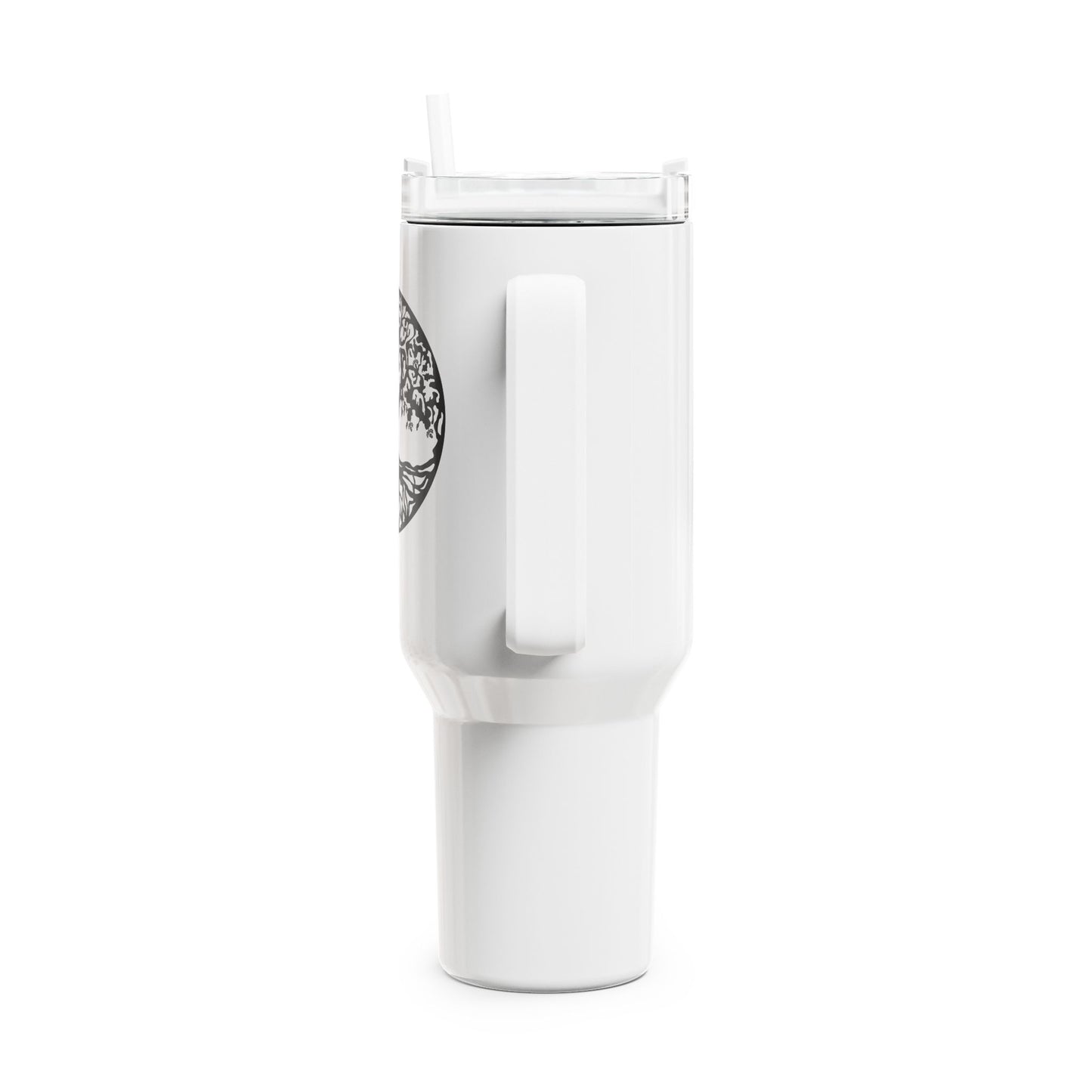 BAUM DES LEBENS SYMBOL • Tumbler mit Henkel & Strohhalm • XXL Reisebecher 1,2L