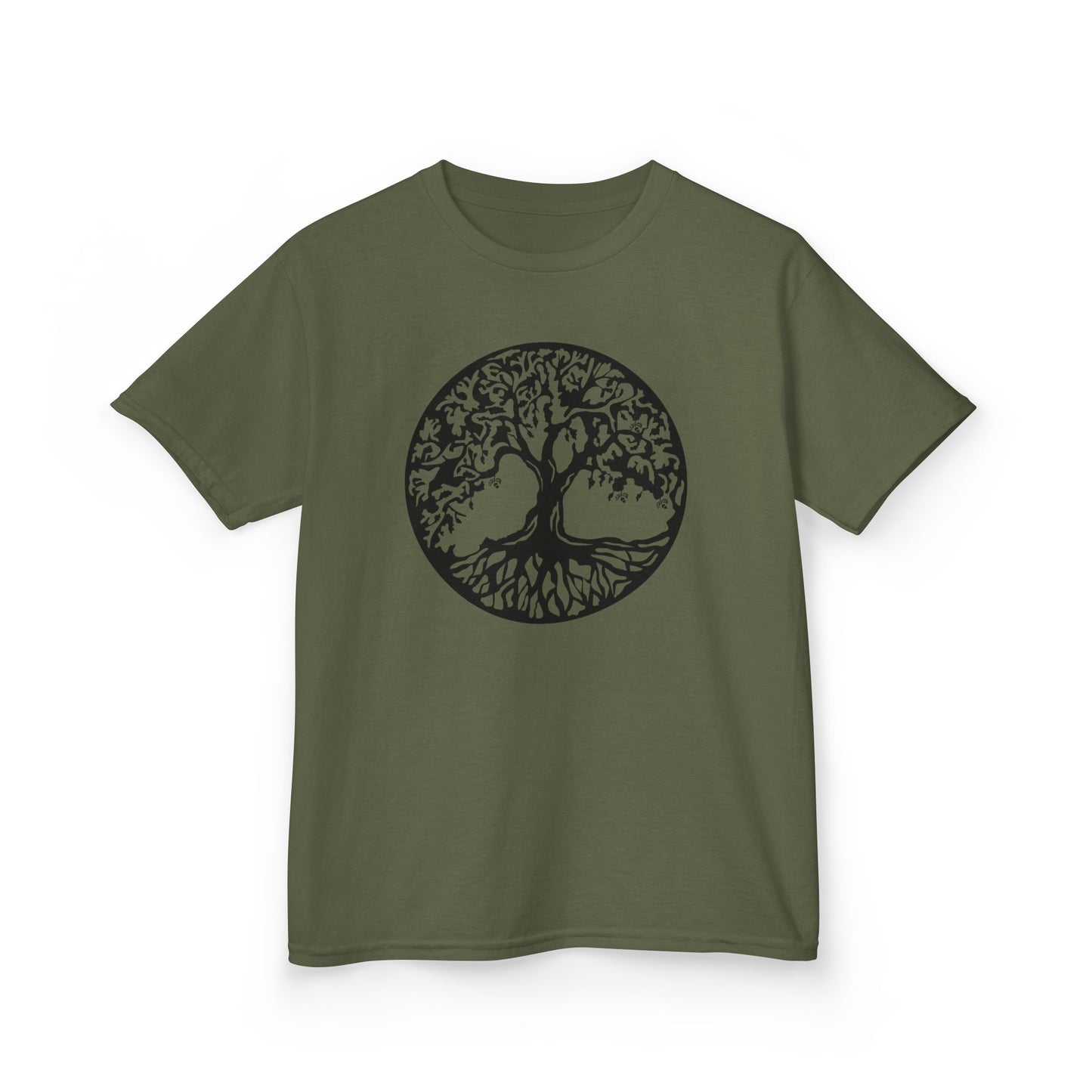 BAUM DES LEBENS - Schwarz • Kinder Oversize T-Shirt für Mädchen & Jungen (7–16 Jahre) • BIO Baumwolle 🌿