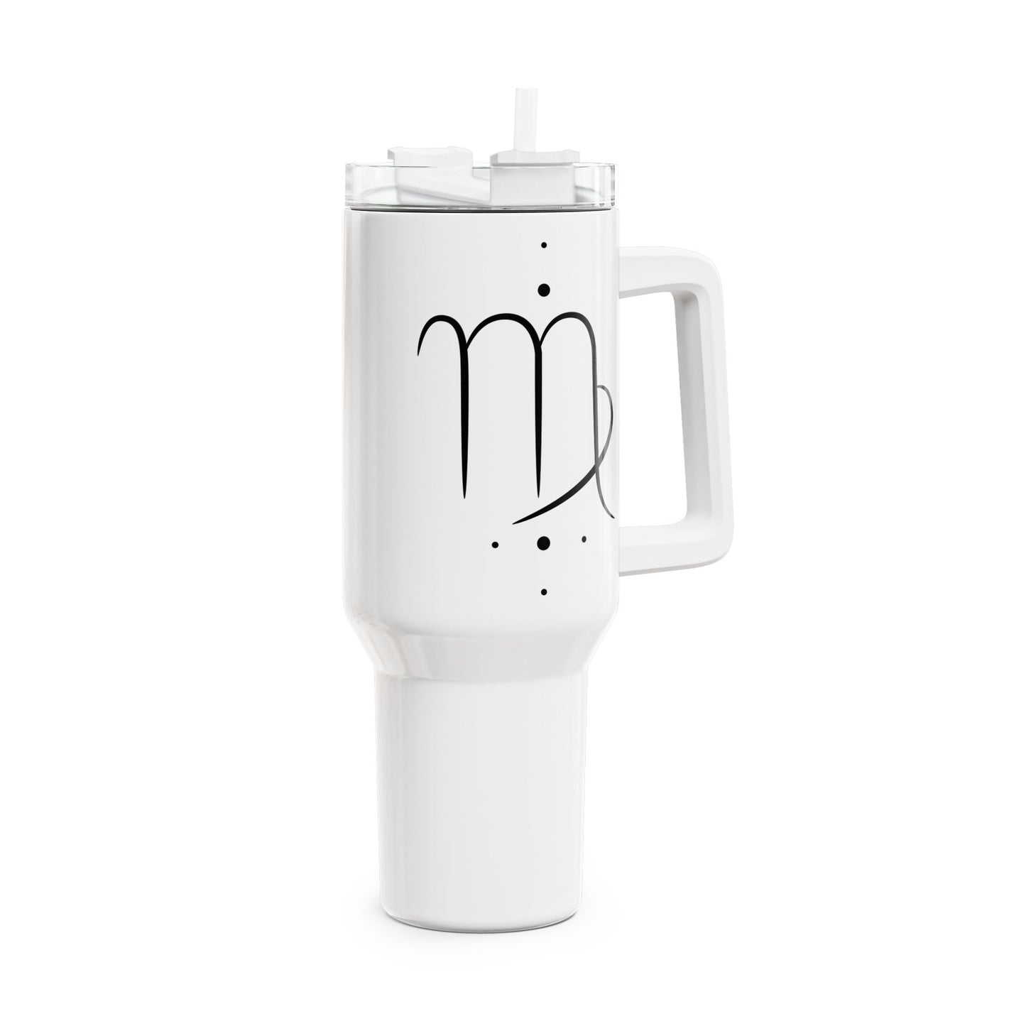 JUNGRAU VIGIO SYMBOL STERZEICHEN • Tumbler mit Henkel & Strohhalm • XXL Reisebecher 1,2L - YOGA SANTA