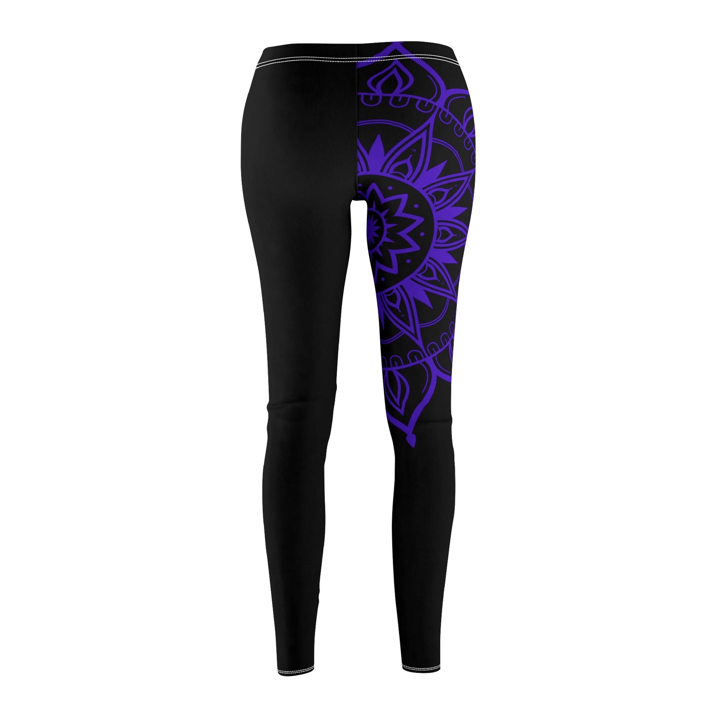 MANDALABLUME LILA ÄSTHETISCH AUßERGEWÖHNLICH SCHÖN • Damen Leggins Schwarz • Beste Leggings für Sport & Freizeit