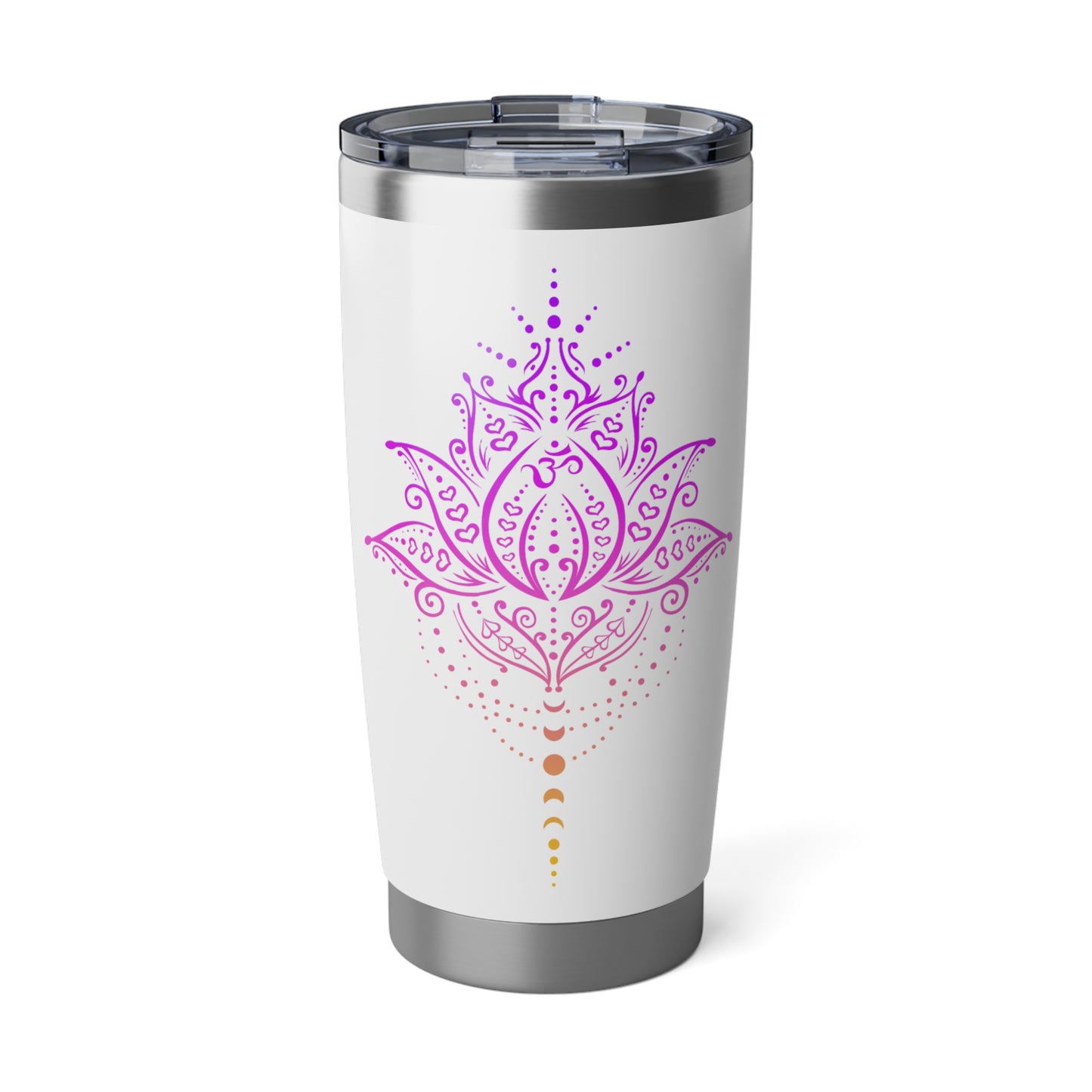 LOTUSBLUME MONDHPHASEN • Pink Rosa Kunstdruck Handgezeichnet • Thermo-Reisebecher XL • 590 ml • Tumbler Vagabond