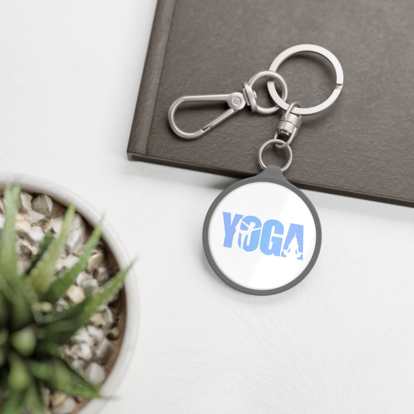 YOGA HOBBY • Edler Luxus Schlüsselanhänger mit Karabiner für Frauen & Männer