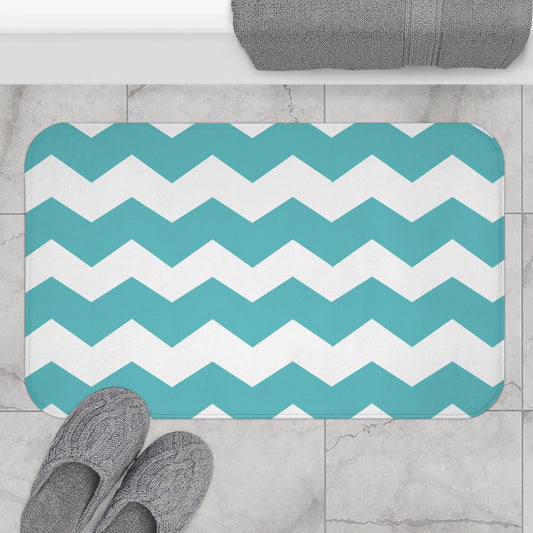 MEERES WELLEN MOTIV • Badvorleger / Fussmatte / Badteppich EXTRA Weich • 43 x 61 cm & 53 x 86 cm