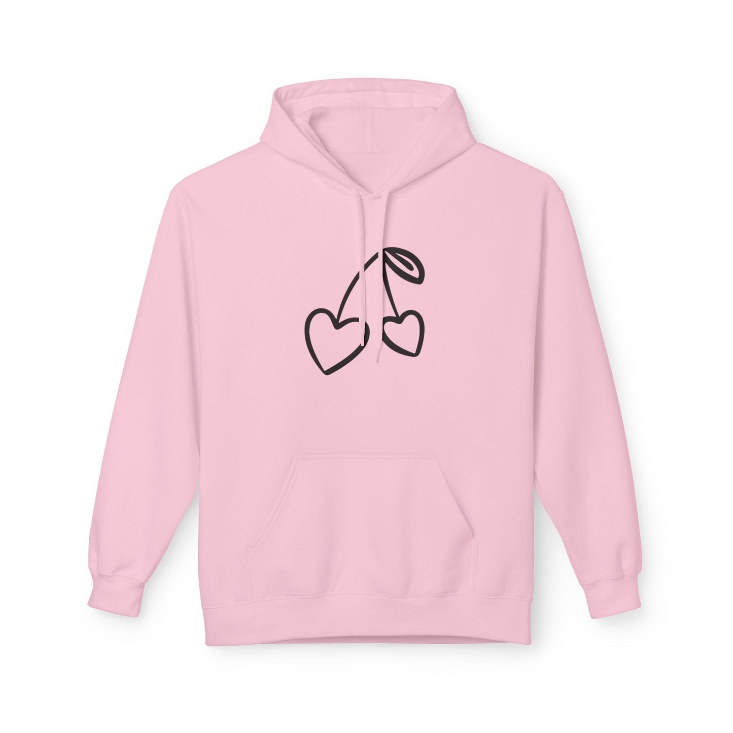 HERZKIRSCHEN COMIC ZEICHNUNG NIEDLICH SÜß • Yoga Fitness Fleece Hoodie für Damen & Herren • Baumwolle 🌿