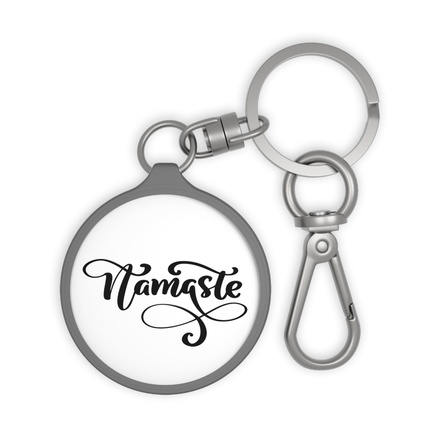 NAMASTE - YOGA SPRUCH - BEGRÜßUNG • Edler Luxus Schlüsselanhänger mit Karabiner für Frauen & Männer