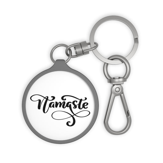 NAMASTE - YOGA SPRUCH - BEGRÜßUNG • Edler Luxus Schlüsselanhänger mit Karabiner für Frauen & Männer