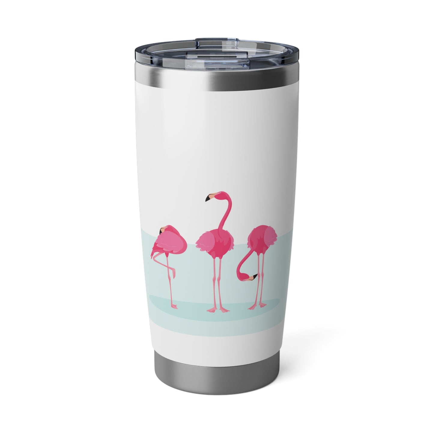 FLAMINGO PINK VOGEL ROSA COMIC LUSTIG • Thermo-Reisebecher XL • 590 ml • Tumbler Vagabond