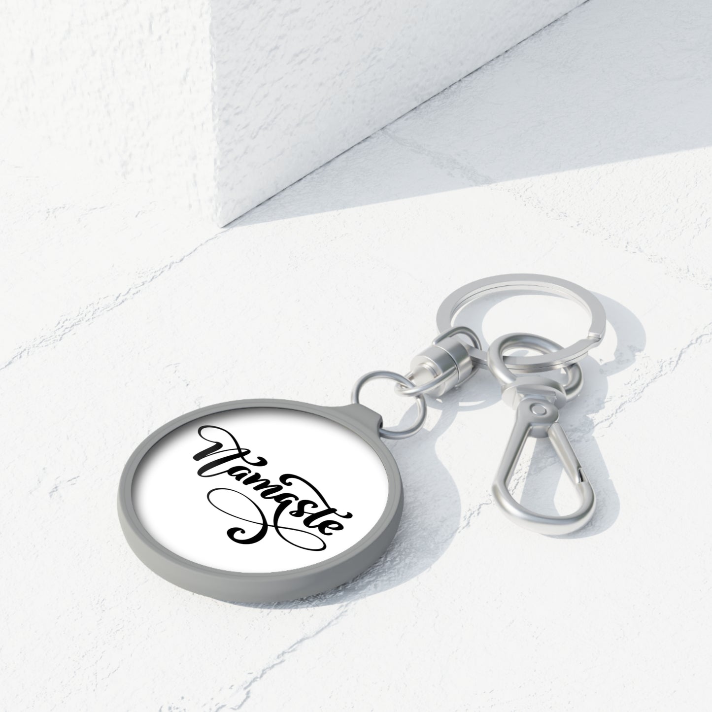 NAMASTE - YOGA SPRUCH - BEGRÜßUNG • Edler Luxus Schlüsselanhänger mit Karabiner für Frauen & Männer