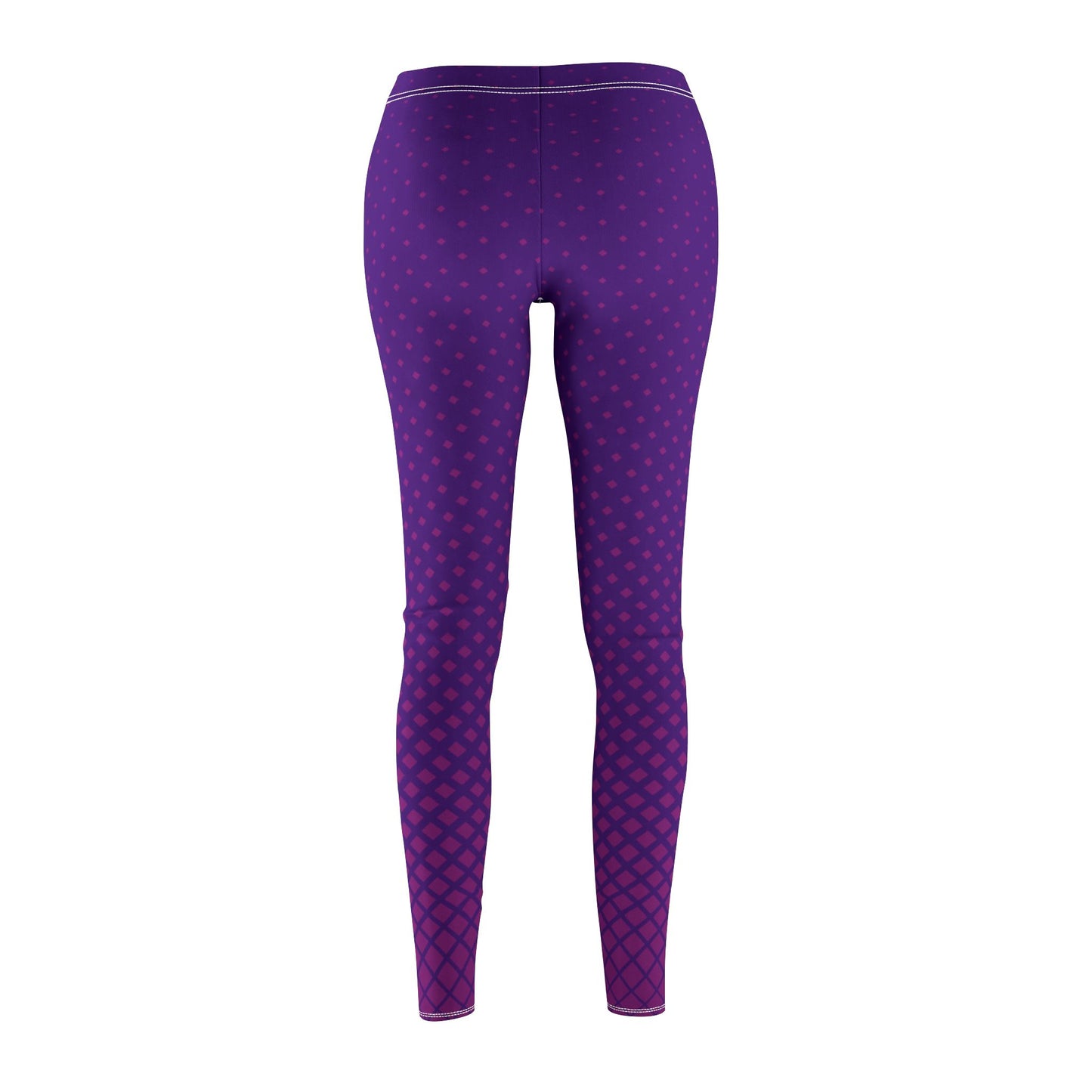 LILA VIOLETTE LEGGINGS MIT ROSA PINKEN PUNKTEN RAUTEN MUSTER • Beste Leggings für Sport & Alltag