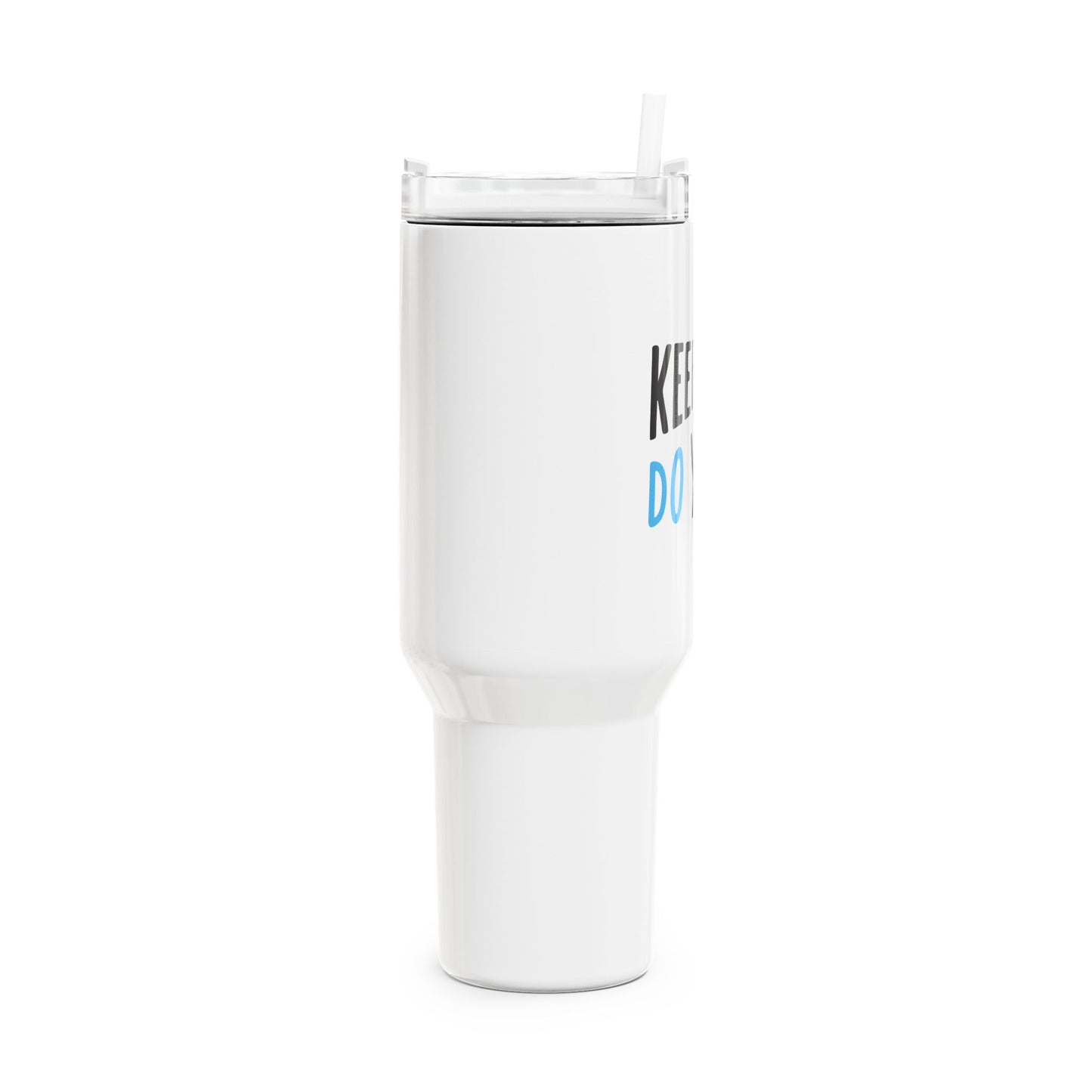 KEEP CALM DO YOGA  • Tumbler mit Henkel & Strohhalm • XXL Reisebecher 1,2L - YOGA SANTA