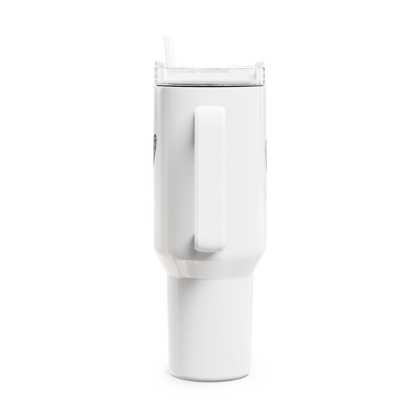 HERZCHEN ZEICHNUNG • Liebesbeweis Geschenk, LOVE Liebesbotschaft • Tumbler mit Henkel & Strohhalm • XXL Reisebecher 1,2L