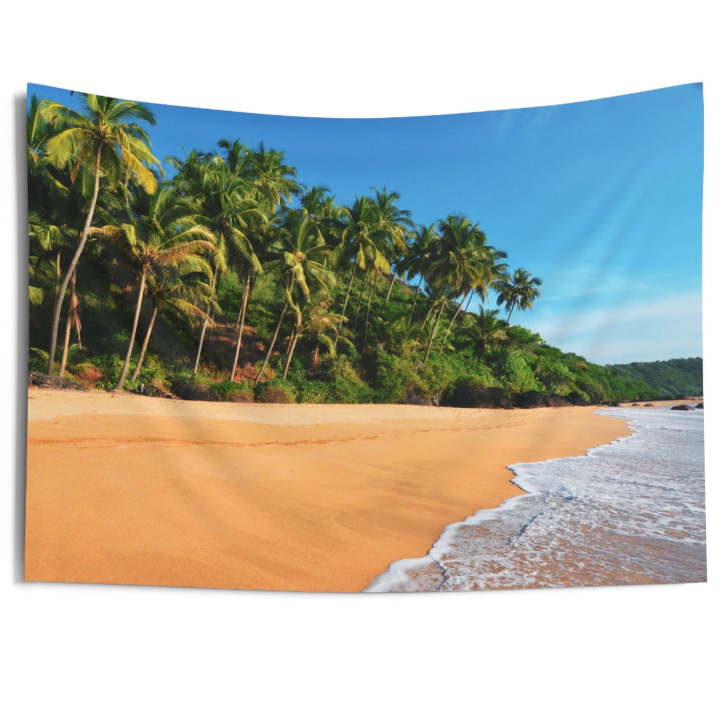 PALMEN MEER STRAND • Urlaubsmotiv • Wandtuch • Wandttepich • Wanddekor in v. Größen bis XXL