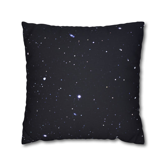 STERNENHIMMEL GALAXY • Deko Kissenbezug mit Reißverschluss Quadratisch Weiß