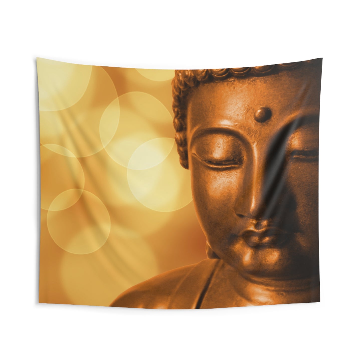 BUDDHA GOLDGELBES LICHT • Wandtuch • Wandttepich • Wanddekor in v. Größen bis XXL