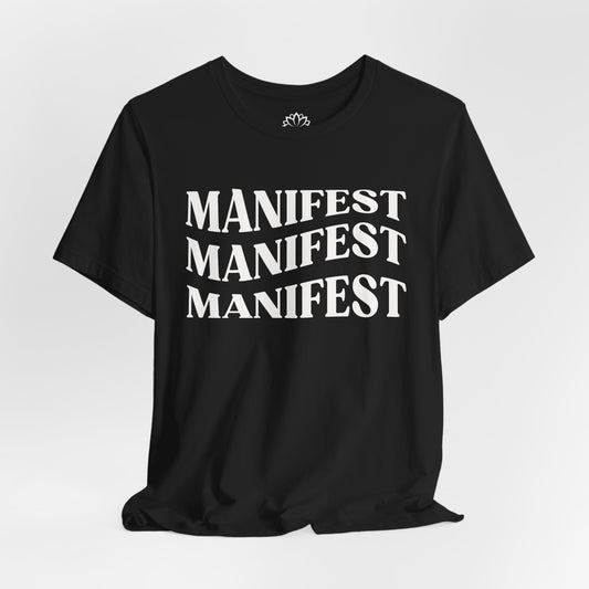 MANIFEST MANIFEST MANIFEST • Positive Affirmation YOGA SPRUCH • Meditation Motivation • T-shirt Damen & Herren • Baumwolle 🌿